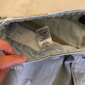 Cute small light blue jean skirt